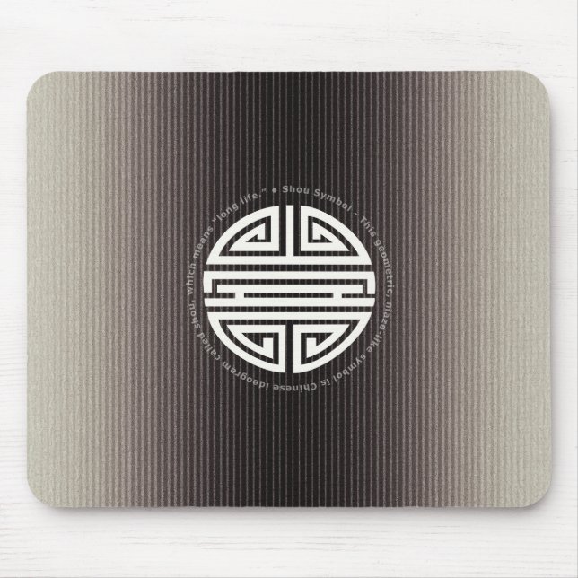 Mousepad Longevidade | Incrível caráter chinês (Frente)