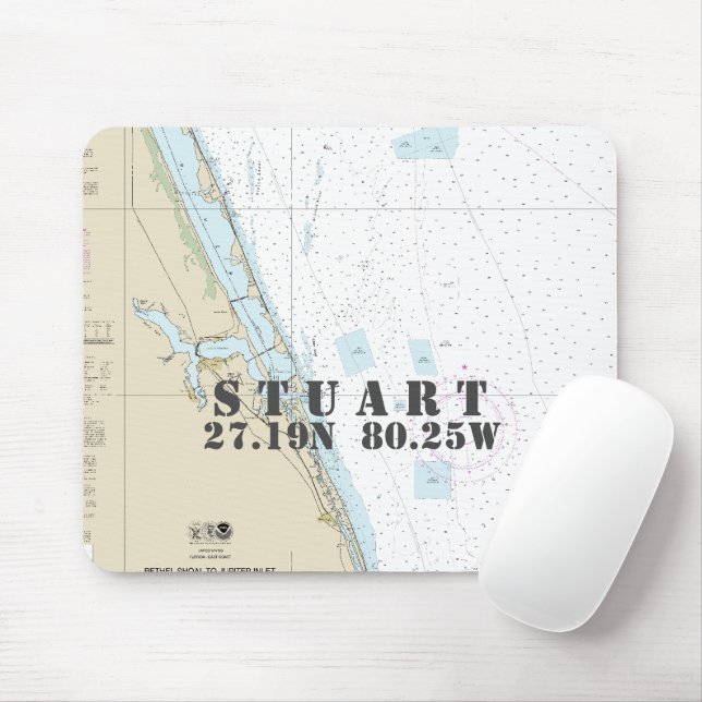 Mousepad Longitude Autêntica Náutica FL Latitude (Com mouse)