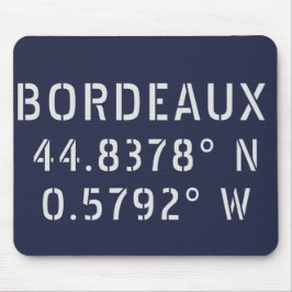 Mousepad Longitude de Bordeaux Latitude
