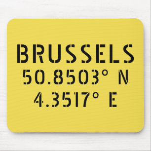 Mousepad Longitude de Bruxelas Latitude