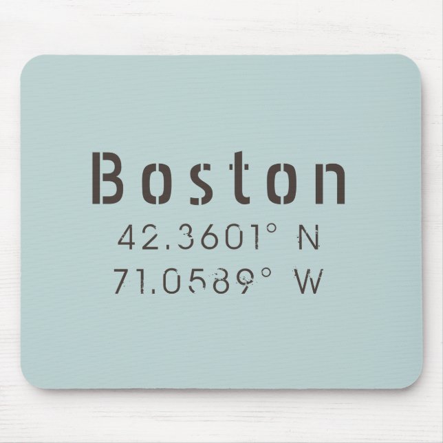 Mousepad Longitude do Boston Latitude (Frente)