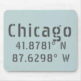 Mousepad Longitude do Chicago Latitude