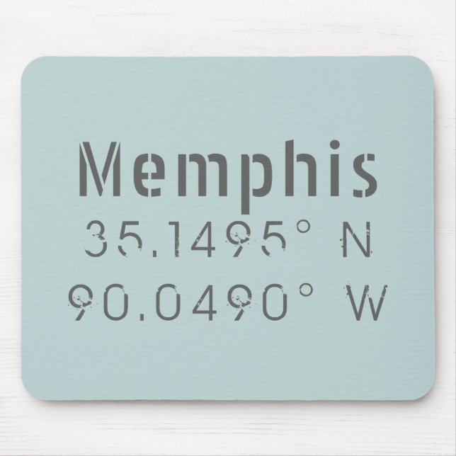 Mousepad Longitude do Latitude Memphis (Frente)