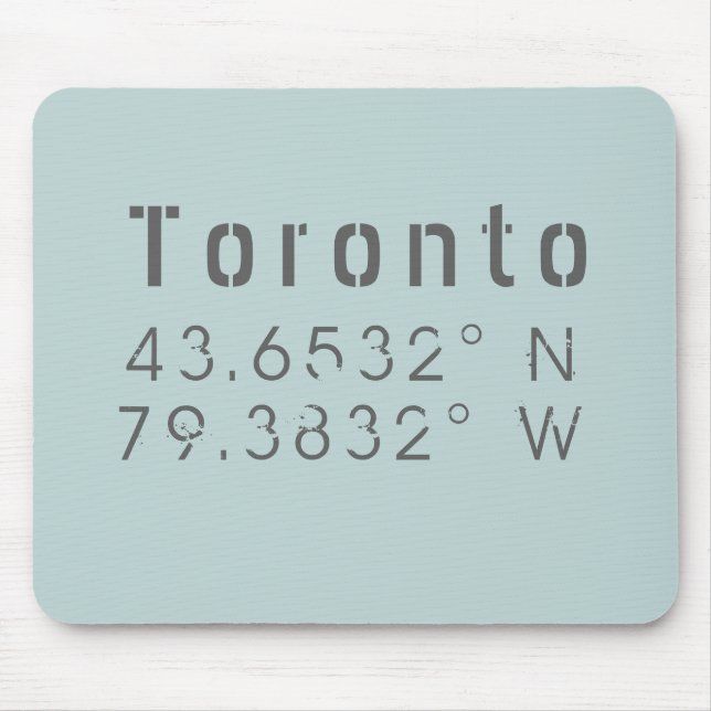 Mousepad Longitude do Latitude Toronto (Frente)