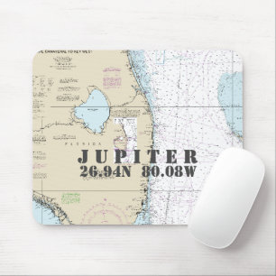 Mousepad Longitude Latitude da Flórida do Sul náutica