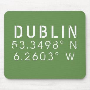 Mousepad Longitude Latitude de Dublin