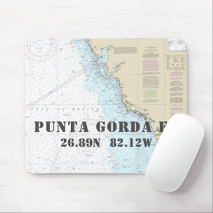 Mousepad Longitude náutica da latitude de Punta Gorda