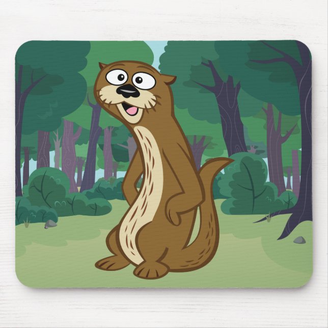 Mousepad Lontra do rick | Reggie da guarda florestal (Frente)