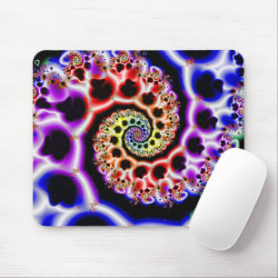 Mousepad Loops de fruta Arte Fractal Arco-Íris