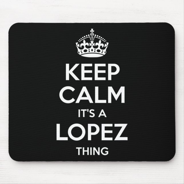 Mousepad Lopez Sobrenome Árvore Genealógica Divertida Anive (Frente)