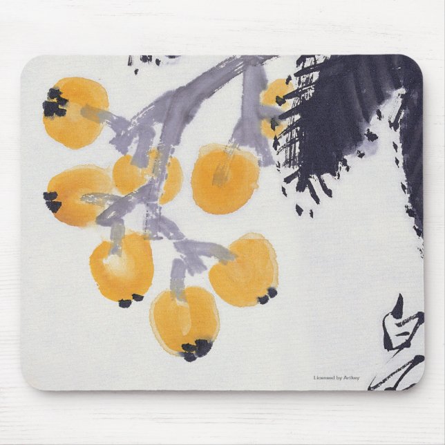 Mousepad Loquats e um gafanhoto (Frente)