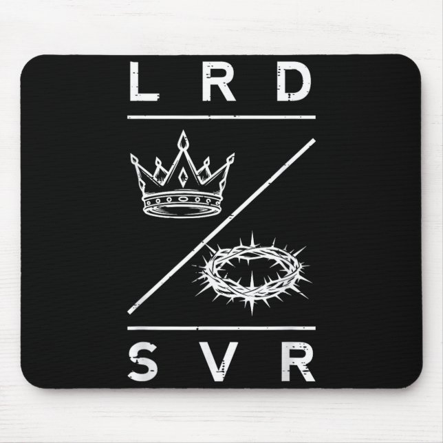 Mousepad Lord Saviour Crown Christian God Jesus Bible Men W (Frente)