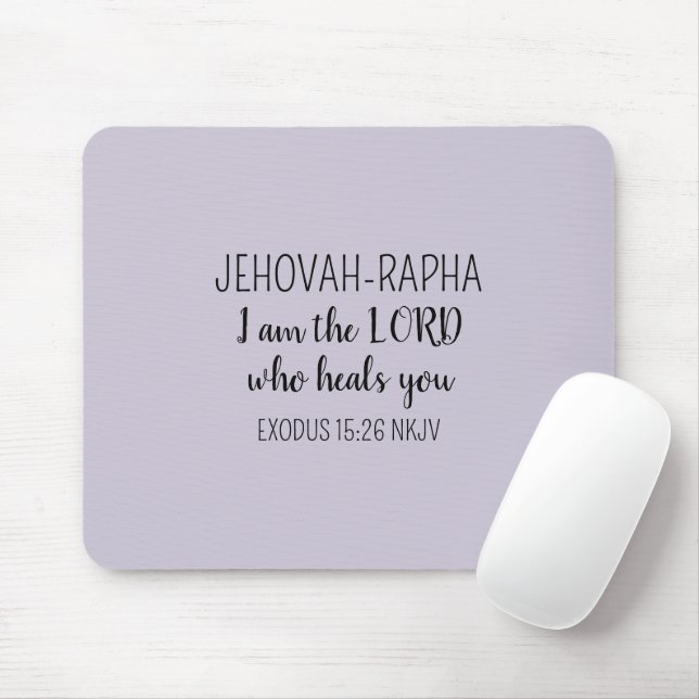 Mousepad Lord Who Heals Light Purple Simple Christian (Com mouse)