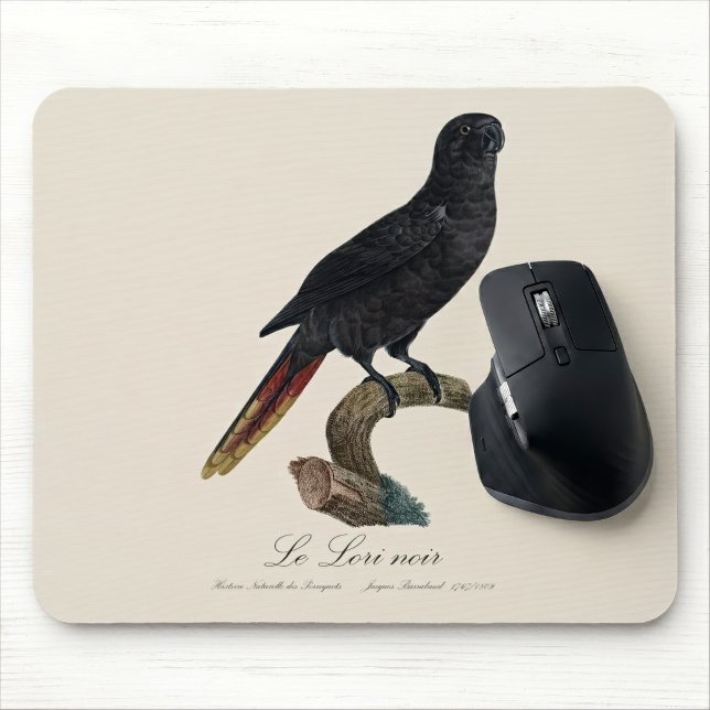 Mousepad Lório-preto ou Lório-de-bico-vermelho, Chalcopsitt (Black Lory or Red-Quilled Lory, Chalcopsitta atra. Mouse Pad)