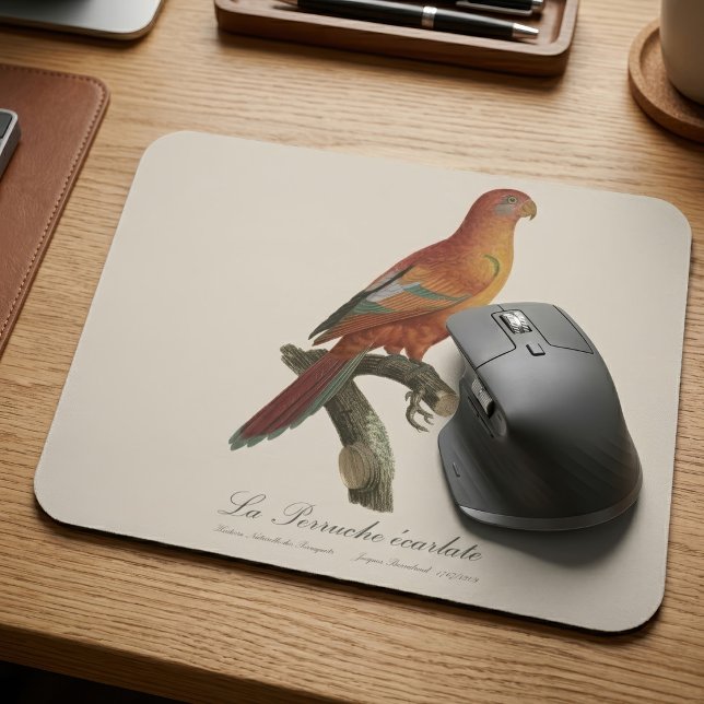 Mousepad Lório-vermelho ou Eos Borneu, Trichoglossus borneu (Red Lory or Eos Bornea, Trichoglossus borneus. Mouse Pad)