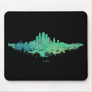 Mousepad Los Angeles City Skyline - Mint Green