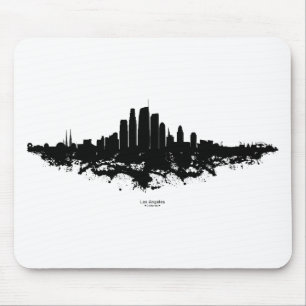Mousepad Los Angeles City Skyline Watercolor
