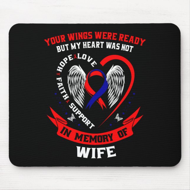 Mousepad Loss Of Wife Chd Awareness Month Heart Disease Gra (Frente)