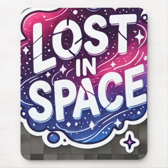 Mousepad Lost in Space - Vibrant Galaxy Sticker (Frente)