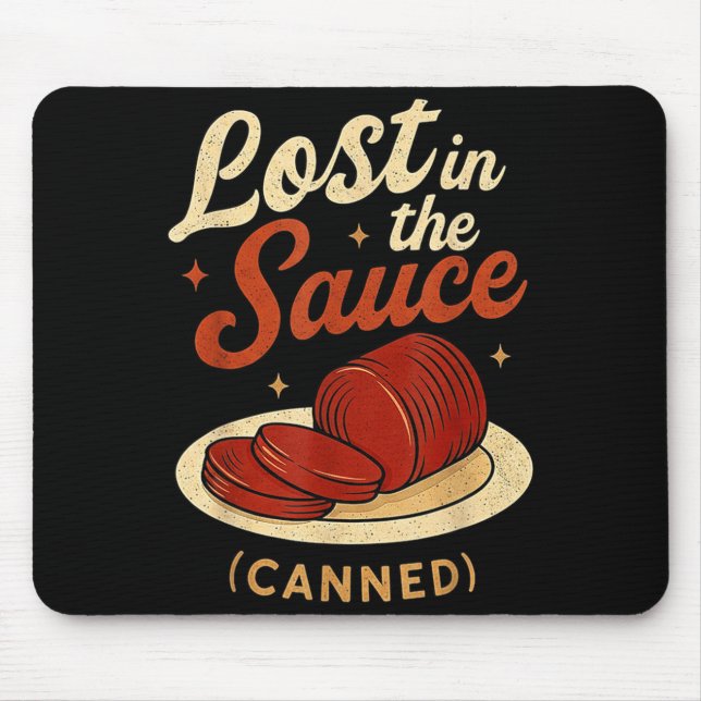 Mousepad Lost In The Sauce Canned Funny Thanksgiving Food P (Frente)