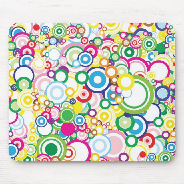 Mousepad Lote de círculos vívidos (Frente)