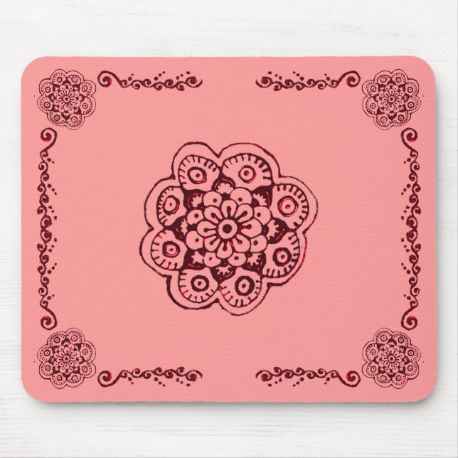 Mousepad Lotus Blossom (Henna) (Vermelho) (Frente)