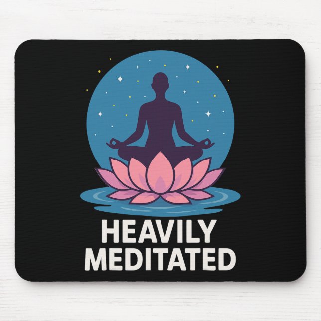 Mousepad Lótus de Yoga Profundamente Meditado (Frente)