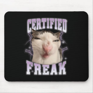 Mousepad Louco Certificado Come Cimento Gato Amaldiçoado Ga