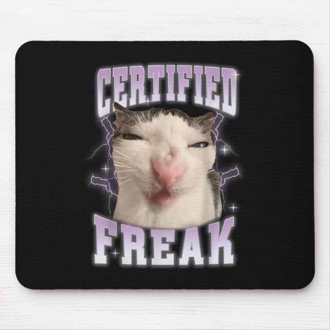 Mousepad Louco Certificado Come Cimento Gato Amaldiçoado Ga (Frente)