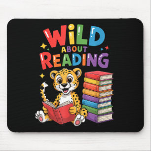 Mousepad Louco por ler adorável livro infantil de professor