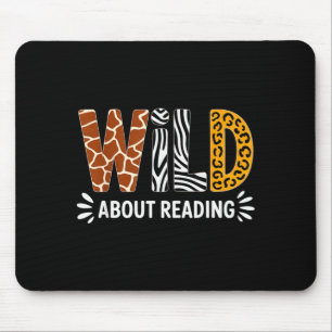 Mousepad Louco por ler livro animal livro infantil
