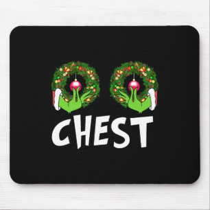 Mousepad Loucos do peito Divertido de Natal Correspondendo