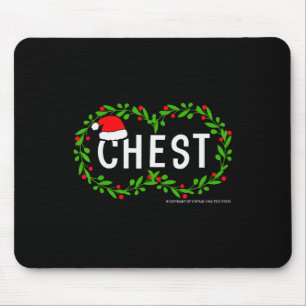Mousepad Loucos do tórax Divertimento de Natal Casal Corres