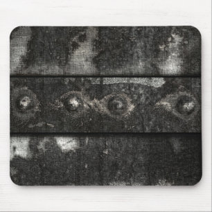 Mousepad Loucos e parafusos industriais Abstrato B&W