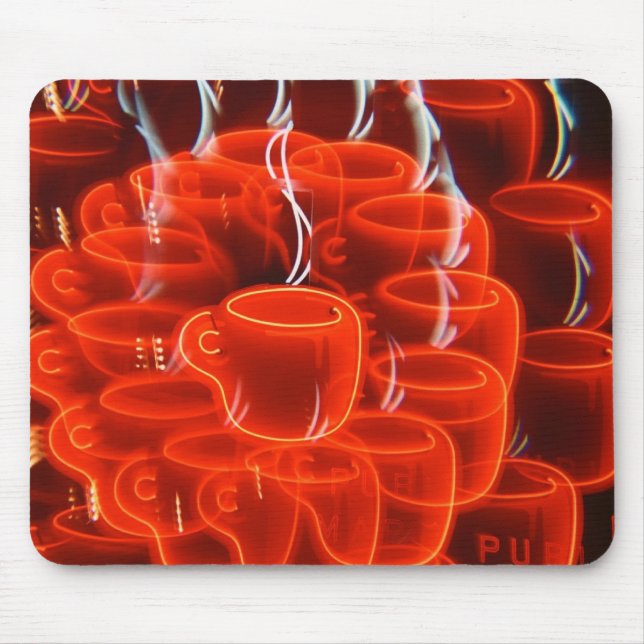 Mousepad loucura do copo de café (Frente)