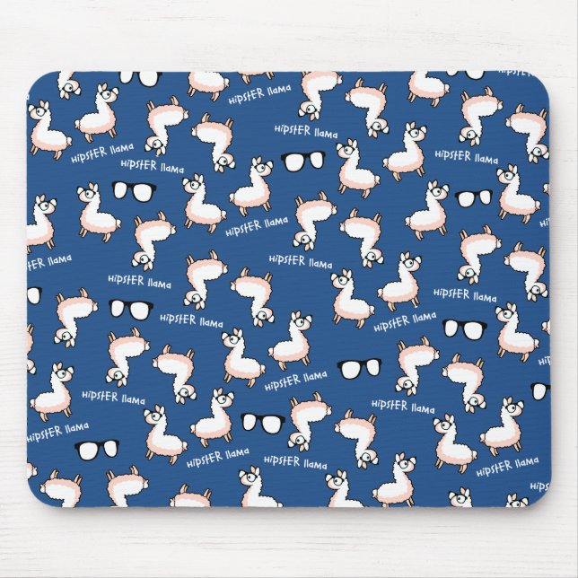 Mousepad Loucura do lama do hipster (Frente)