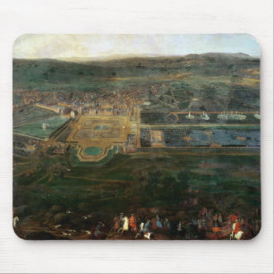 Mousepad Louis XIV que caçam perto do castelo de
