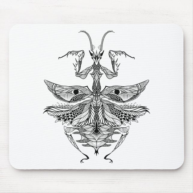 Mousepad Louva-a-deus Praying inspirada (Frente)