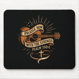 Mousepad Louve-O Com As Cordas Da Violão Acústica De Jesus