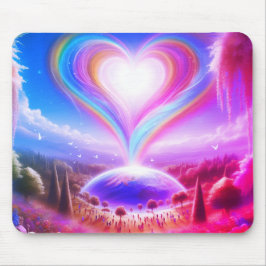 Mousepad Love All Over the World on Colorful Desktop/Laptop