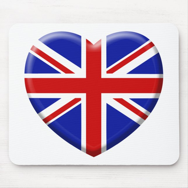 Mousepad love bandeira Inglaterra (Frente)