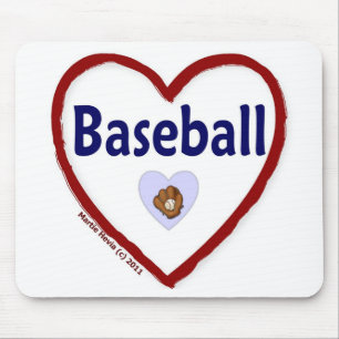 Mousepad Love Baseball