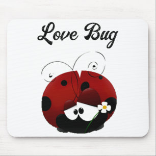 Mousepad Love Bug Ladybug Fofo Desenho Animado Dia Dos Namo