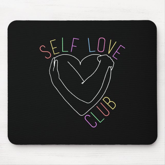 Mousepad Love Club Mental Health Awarness Line Art For Sup (Frente)