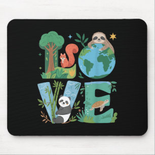 Mousepad Love Earth Day Planet 2025 Aniversário Ambiente