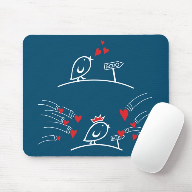 Mousepad LOVE ECHO - Comic Birds Tweetlercools 2 (Com mouse)
