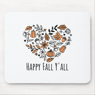 Mousepad Love Fall Y Leopard Pumpkin Autumn Season Wome