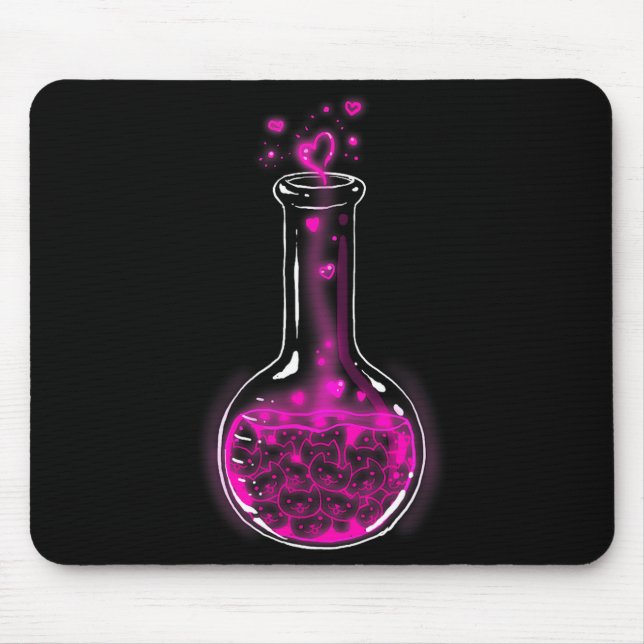 Mousepad Love Formula Cats Lovers Cat Lab Lady Valentines  (Frente)