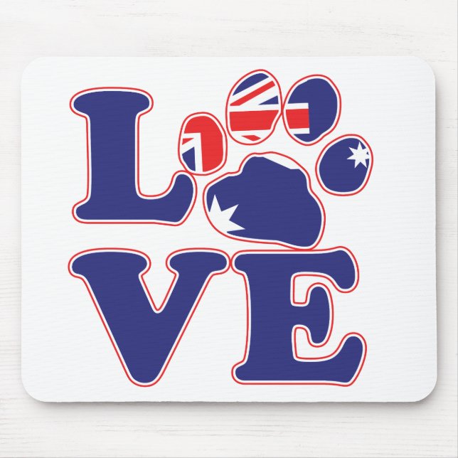 Mousepad Love-From-Austrália-Paw-Impressão (Frente)