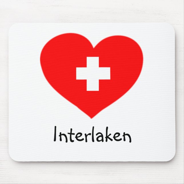 Mousepad Love Interlaken - Porta-voz suíça do coração (Frente)